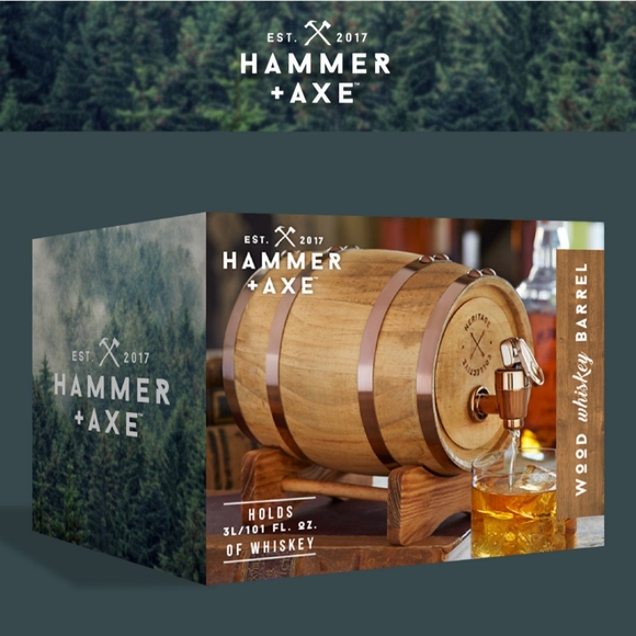 Hammer Axe Whiskey Barrel 3l Beverage Dispenser - Picture 11 of 12